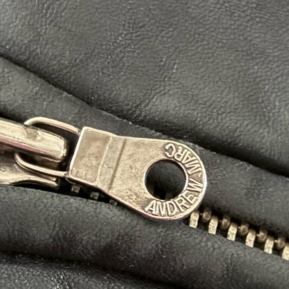 Andrew Marc Leather Jacket with Fur Trim and Hood - Womens Size S - Picture 13 of 16